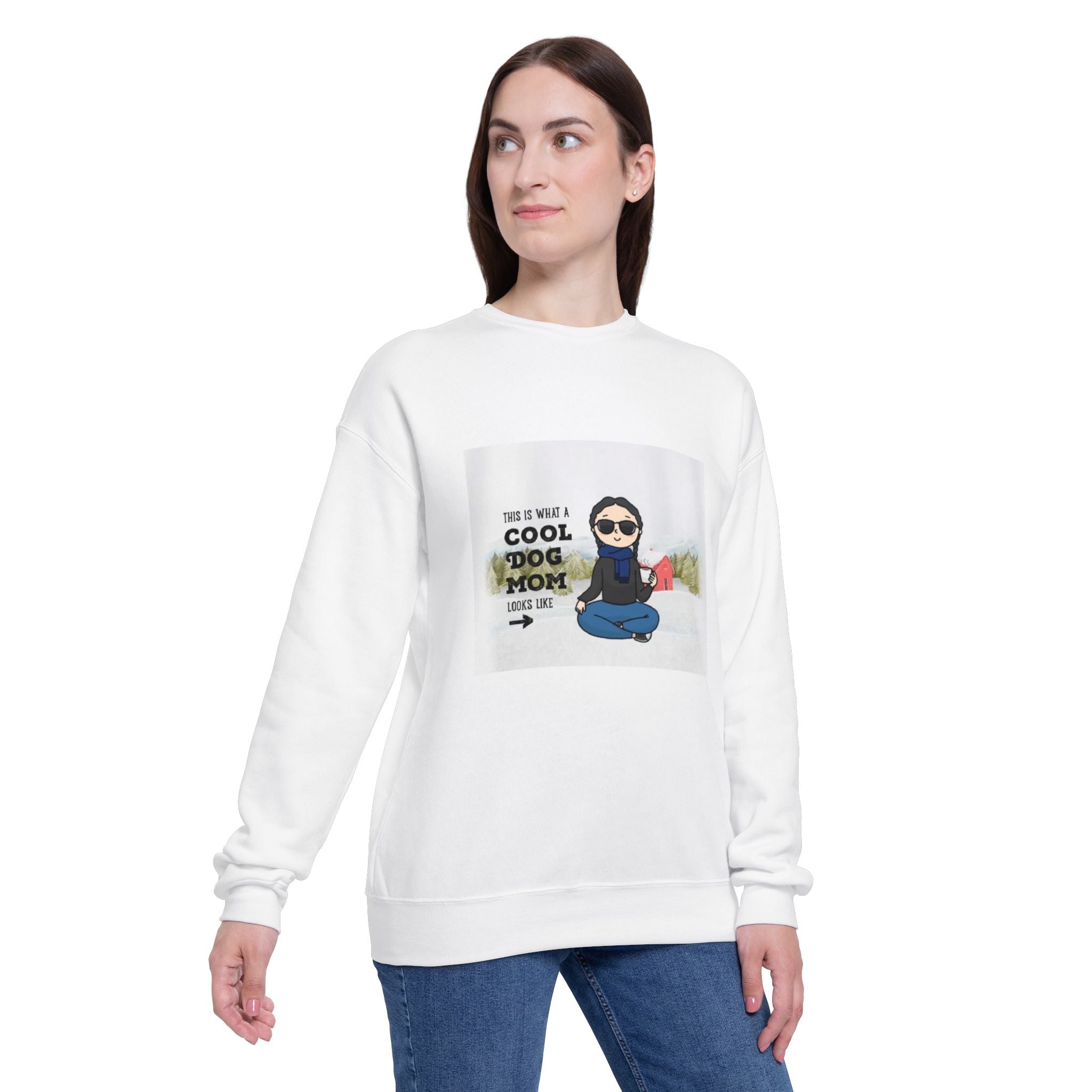 This is what a cool Dog mom looks like | Unisex Drop Shoulder Sweatshirt